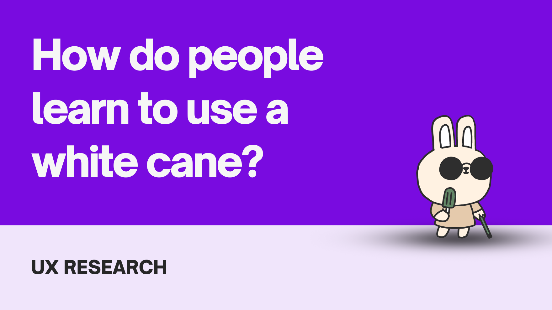 How do people learn to use a white cane?